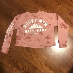 Rocky Mountain National Park Tie Dye Cropped Shirt